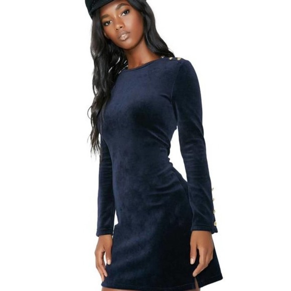 Juicy Couture Dresses & Skirts - Juicy Couture Regal Sheath Velour Solid Fitted Stretch Dress